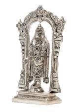 Brass Silver-Coated Superfine Tirupati Balaji Idol- With Frame - 8 Inches - Image 7