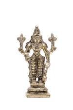 Brass Silver-Coated Superfine Standing Lord Vishnu Idol- 4.35 Inches - Image 8