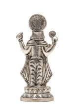 Brass Silver-Coated Superfine Standing Lord Vishnu Idol- 6 Inches - Image 5
