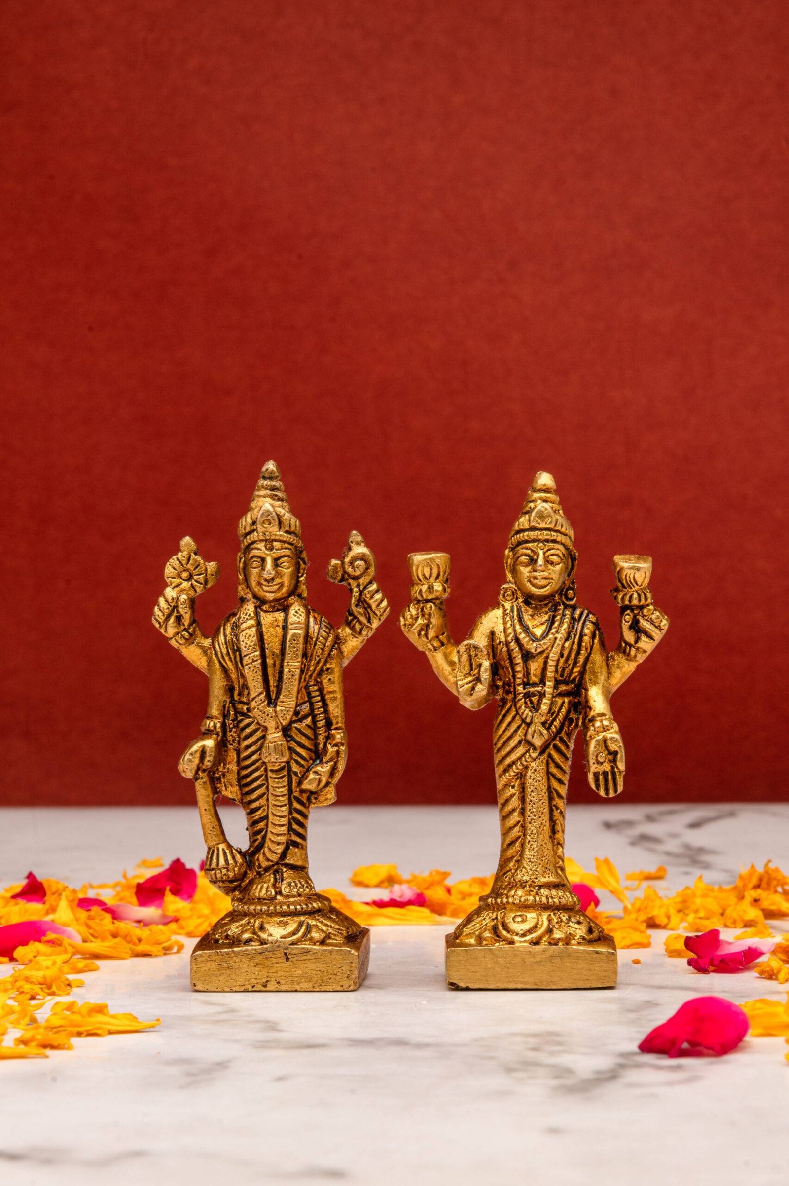 brass Vishnu Laxmi 297 (7) Vishnu Laxmi Idol