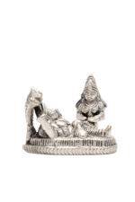 Brass Silver-Coated Superfine Vishnu Laxmi Idol on Sheshnag - Miniature - 2 Inches - Image 6