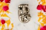 Brass Silver-Coated Superfine Vishnu Laxmi Idol on Sheshnag - Miniature - 2 Inches - Image 5