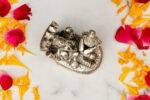 Brass Silver-Coated Superfine Vishnu Laxmi Idol on Sheshnag - Miniature - 2 Inches - Image 4