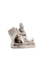 Brass Silver-Coated Superfine Vishnu Laxmi Idol on Sheshnag - Miniature - 2 Inches - Image 9