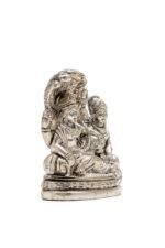 Brass Silver-Coated Superfine Vishnu Laxmi Idol on Sheshnag - 3.15 Inches - Image 5