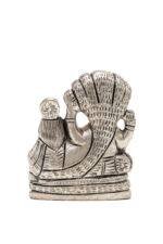 Brass Silver-Coated Superfine Vishnu Laxmi Idol on Sheshnag - 3.15 Inches - Image 8