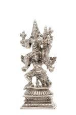 Brass Silver-Coated Superfine Vishnu Laxmi Idol on Garuda - 5.5 Inches - Image 8
