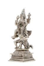 Brass Silver-Coated Superfine Vishnu Laxmi Idol on Garuda - 5.5 Inches - Image 7