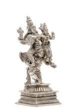 Brass Silver-Coated Superfine Vishnu Laxmi Idol on Garuda - 5.5 Inches - Image 6