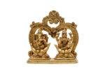 Brass Superfine Ganesh Laxmi Idol - Beautifully Carved - 6 Inch - Image 6