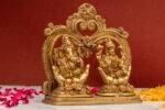Brass Superfine Ganesh Laxmi Idol - Beautifully Carved - 6 Inch - Image 8