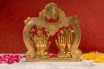 Brass Superfine Ganesh Laxmi Idol - Beautifully Carved - 6 Inch - Image 7