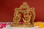 Brass Superfine Ganesh Laxmi Idol - Beautifully Carved - 6 Inch - Image 2