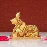 Brass Nandi Miniature Idol - 2 Inch
