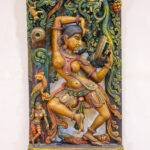 Handcrafted Wooden Apsara Wall Panel (4 feet) – Antique Dancing Wood Carving - Image 2