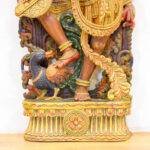 Handcrafted Wooden Saraswati Wall Panel (4 feet) – Premium Antique Kadam Tree Wood Carving - Image 6