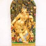Wooden Apsara Wall Panel