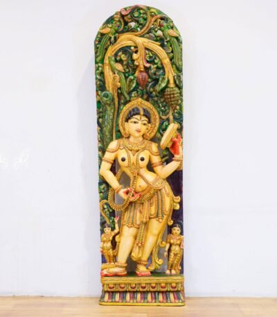 Wooden Apsara Wall Panel