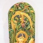 Handcrafted Wooden Apsara Wall Panel (5 Feet) – Monumental Antique Dancing Wood Carving - Image 4