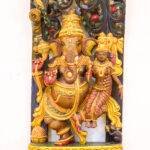 Handcrafted Wooden Lakshmi Ganesha Wall Panel (3 Feet) – Antique Style Wood Carving - Image 3