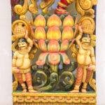 Handcrafted Wooden Ganesha Wall Panel (5 Feet) – Large Antique Vinayagar Wood Carving - Image 2