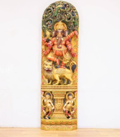 Wooden Ganesha Wall Panel