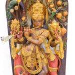 wood krishna idol