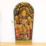 wood krishna idol