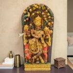 wood krishna idol