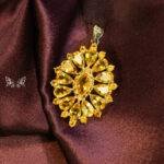 Handcrafted Golden Topaz 92.5 Sterling Silver Pendant - Image 2