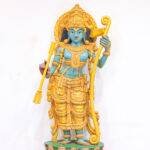 Hand-Carved Wooden Lord Rama Statue 4.75 ft - Image 2