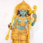 Hand-Carved Wooden Lord Rama Statue 4.75 ft - Image 6