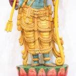 Hand-Carved Wooden Lord Rama Statue 4.75 ft - Image 5