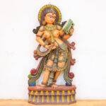 Wooden Apsara Musician Statue