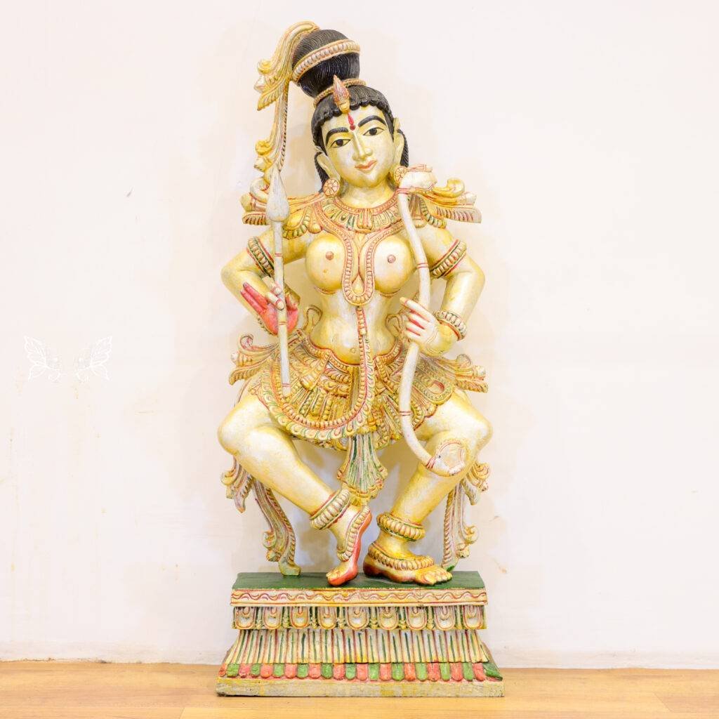 Wooden Apsara Statue