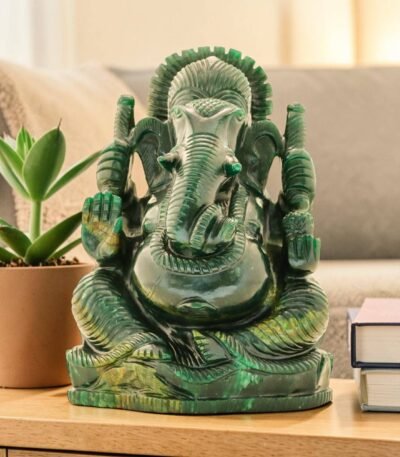 Labradorite ganesha statue