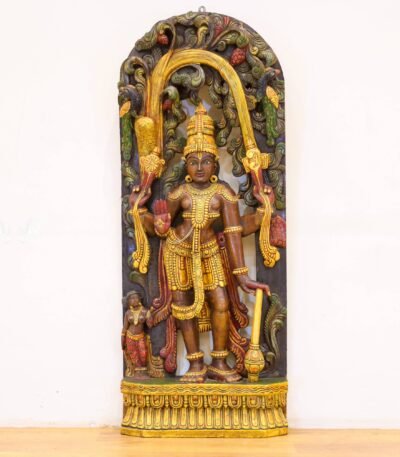 Wooden Lord Vishnu Statue