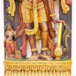 Luxury Handcrafted Wooden Lord Vishnu Statue (3 feet) – Antique Finish Hindu Deity Wall Art & Temple Decor - Image 3