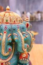 Green Jade Hand-Carved Natural Panchmukhi Ganesha Idol (8.5 Inches) - Image 8