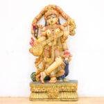 Wooden Goddess Saraswati Statue