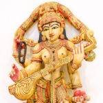 Handcrafted Wooden Goddess Saraswati Statue (3 Feet) – Antique Finish Hindu Deity Sculpture with Veena & Peacock - Image 3