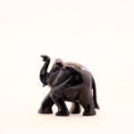 Hand-Carved Blue Sandstone Royal Elephant Statue (2.4 Inches) – Cosmic Shimmer Gemstone Animal Figurine - Image 2