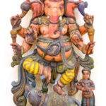 Luxury Handcrafted Wooden Lord Ganesha Statue (3 Feet) – Antique Finish Ganpati Sculpture with Sacred Mouse - Image 5