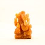 Hand-Carved Orange Aventurine Lord Ganesha Statue (5.3 Inches) – Natural Gemstone Vinayaka Idol - Image 2