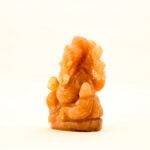 Hand-Carved Orange Aventurine Lord Ganesha Statue (5.3 Inches) – Natural Gemstone Vinayaka Idol - Image 4