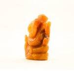 Hand-Carved Orange Aventurine Lord Ganesha Statue (4.3 Inches) – Crystal Vinayaka Murti - Image 2