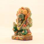 Handcrafted Jade Ganesha Idol (7.5 Inches) – Premium Hand-Carved Green Gemstone Lord Ganesha Sculpture - Image 4