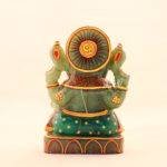 Handcrafted Jade Ganesha Idol (7.5 Inches) – Premium Hand-Carved Green Gemstone Lord Ganesha Sculpture - Image 3