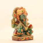 Handcrafted Jade Ganesha Idol (7.5 Inches) – Premium Hand-Carved Green Gemstone Lord Ganesha Sculpture - Image 2