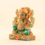 Handcrafted Jade Ganesha Idol (7.2 Inches) – Premium Hand-Carved Green Gemstone Lord Ganesha Sculpture - Image 2